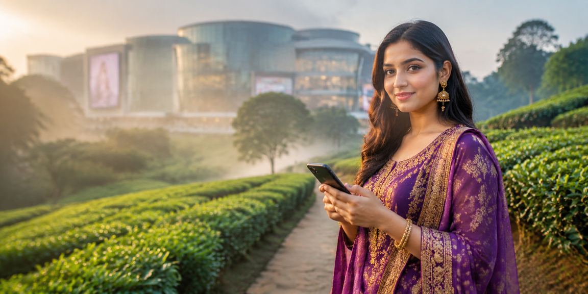 ঢাকায় চা বাগানে মোবাইল ক্যাসিনো ব্যবহার করছেন একজন ব্যবহারকারী