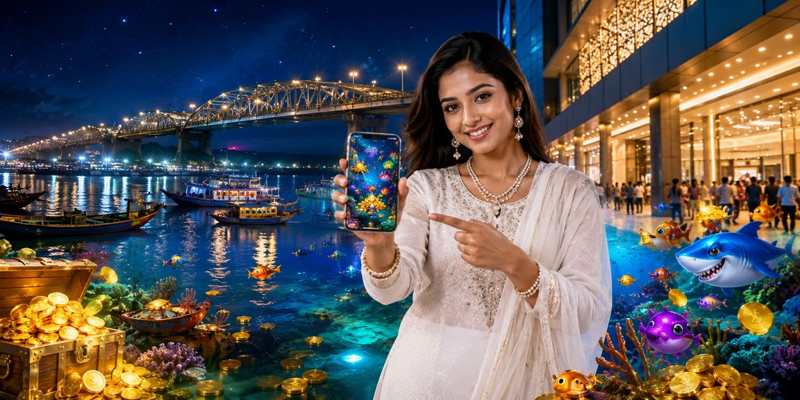 রাজশাহীতে ফিশিং গেম খেলছেন একজন বাংলাদেশী মডেল